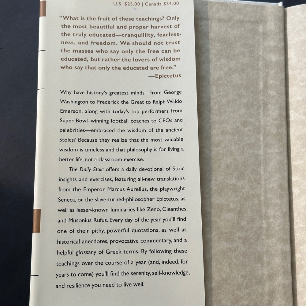 The Daily Stoic by Ryan Holiday | Self-Help, Philosophy | Hardcover Book - Picture 3 of 11